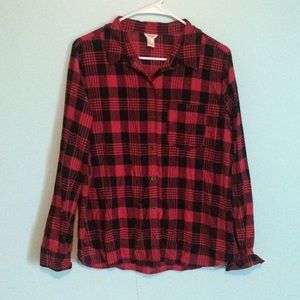 Black and red flannel.